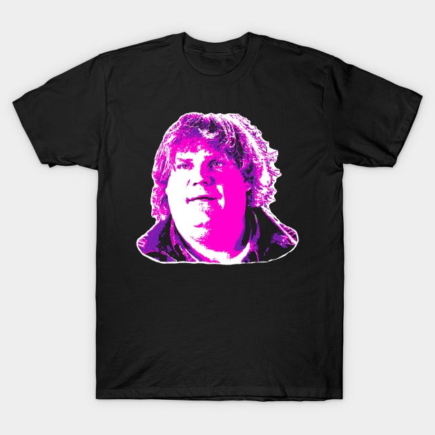 Original Portrait by Vagabond - Chris Farley - Black/Dark Color Tee T-Shirt by VagabondTheArtist